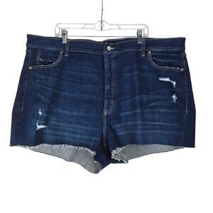 Old Navy Higher High Waisted‎ Sky Hi A Line Denim Shorts Size 26 Jean Distressed